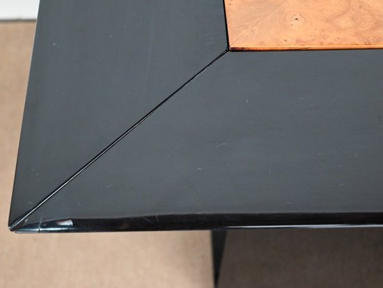 Ensemble Table de Jeux, Échiquier et Paire de Chaises Paul Michel – 1970
