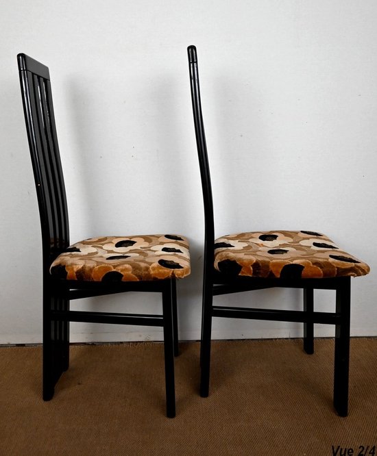 Ensemble Table de Jeux, Échiquier et Paire de Chaises Paul Michel – 1970
