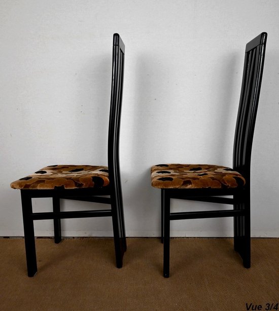 Ensemble Table de Jeux, Échiquier et Paire de Chaises Paul Michel – 1970