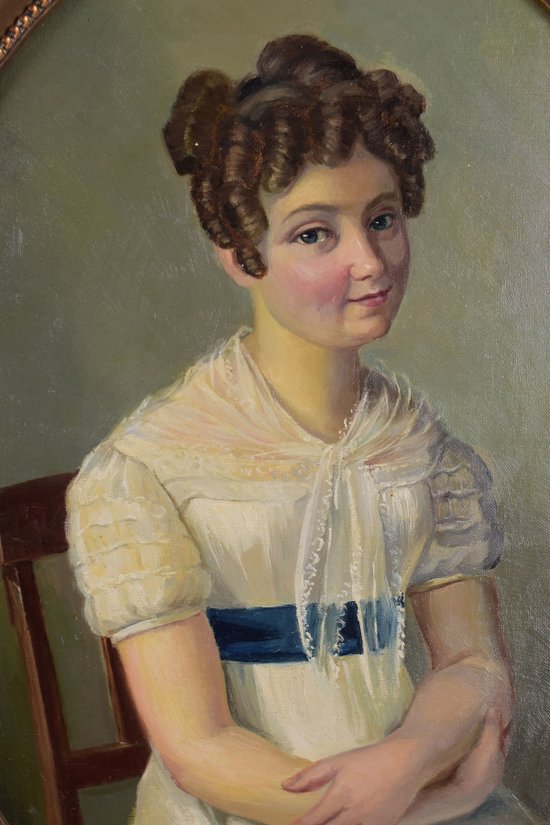 Portrait De Jeune Femme. 19ème
