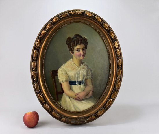 Portrait De Jeune Femme. 19ème