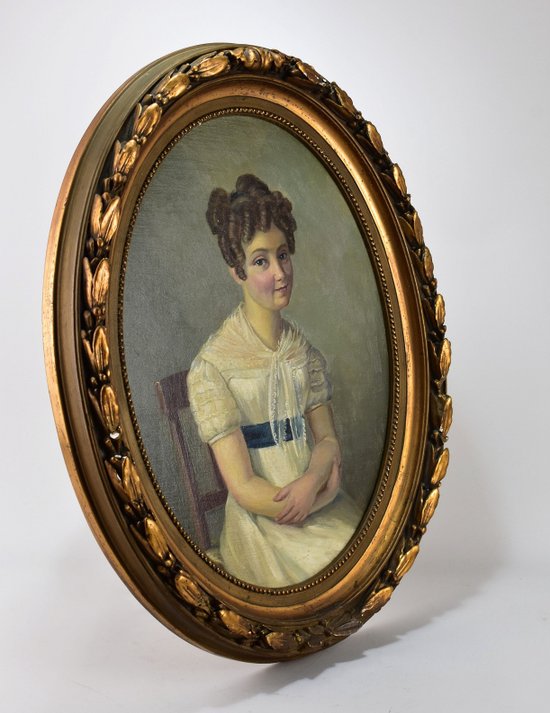 Portrait De Jeune Femme. 19ème