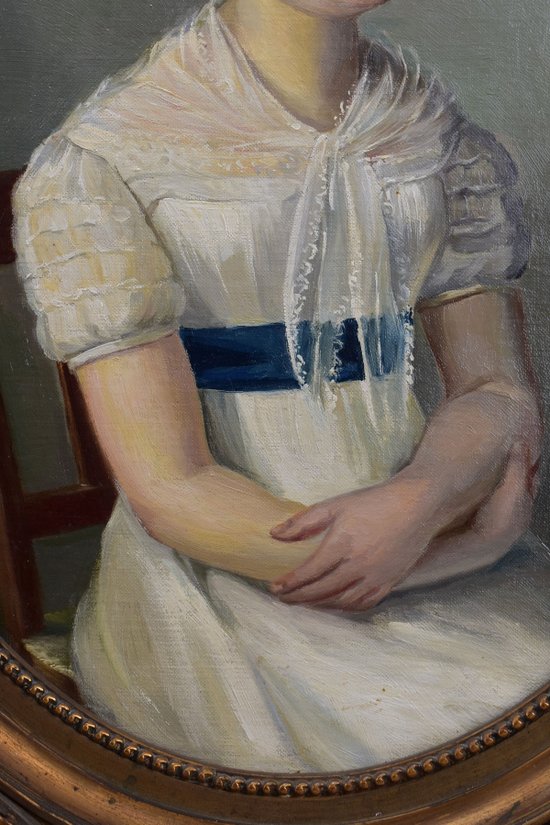 Portrait De Jeune Femme. 19ème