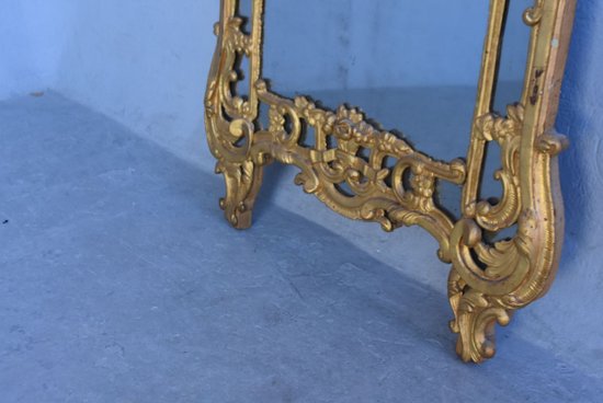 Miroir Provençal  Louis XV  Bois Sculpté Doré époque XVIIIème            