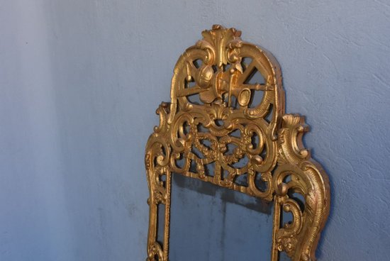 Miroir Provençal  Louis XV  Bois Sculpté Doré époque XVIIIème            