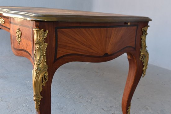             Scrittoio Napoleone III Ricco Bronzo Dorato Registro