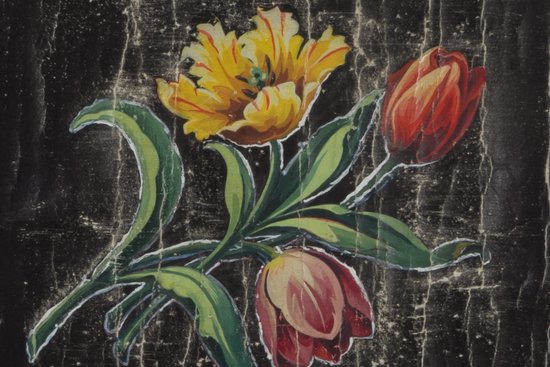 Carton of Aubusson tapestry floral pattern