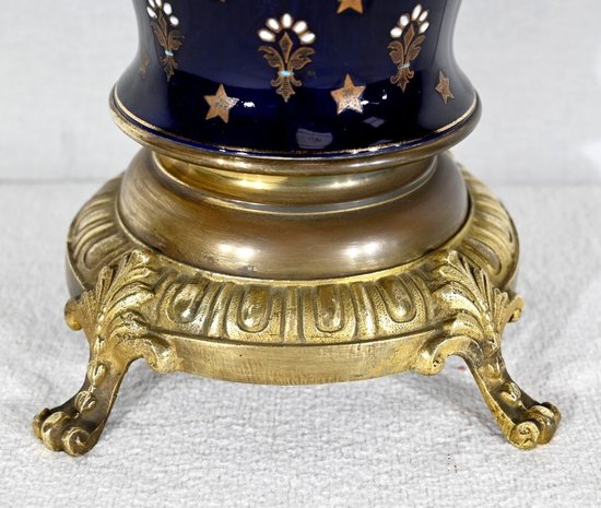 Important Gilded Bronze Mantel Set - Late 19th Century