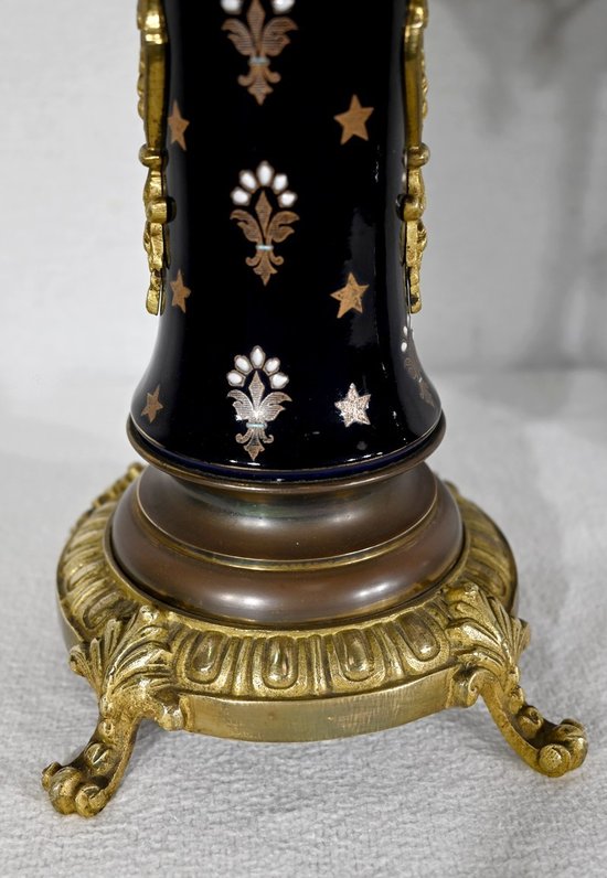 Important Gilded Bronze Mantel Set - Late 19th Century