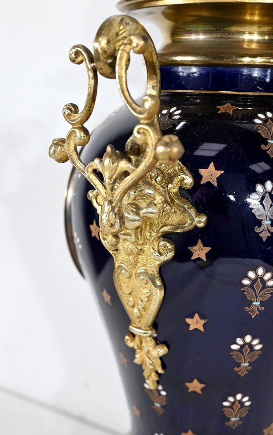 Important Gilded Bronze Mantel Set - Late 19th Century