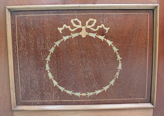 Porte Revues - Tabouret Anglais en Acajou Blond - 1900 / 1920
