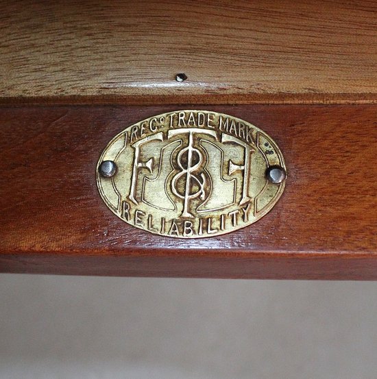 Porte Revues - Tabouret Anglais en Acajou Blond - 1900 / 1920