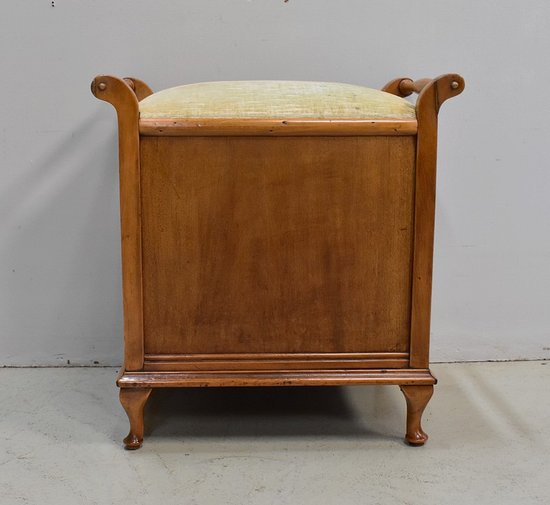 Porte Revues - Tabouret Anglais en Acajou Blond - 1900 / 1920