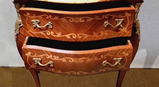 Commode Sauteuse en Acajou, style Transition Louis XIV / Louis XV – Début XXe