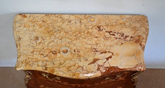 Commode Sauteuse en Acajou, style Transition Louis XIV / Louis XV – Début XXe