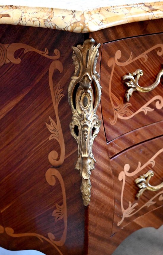 Commode Sauteuse en Acajou, style Transition Louis XIV / Louis XV – Début XXe