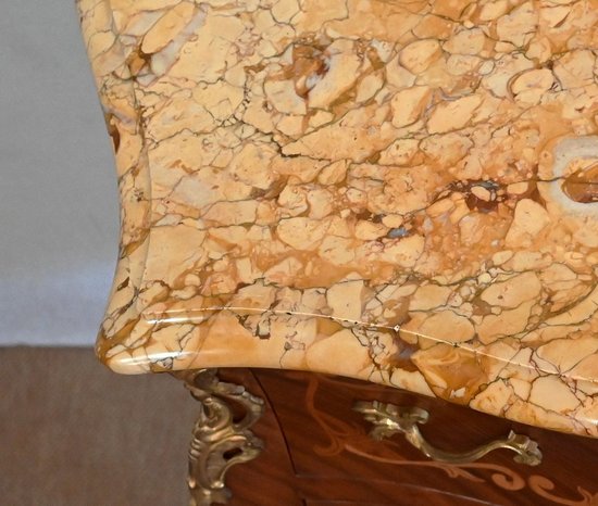 Commode Sauteuse en Acajou, style Transition Louis XIV / Louis XV – Début XXe