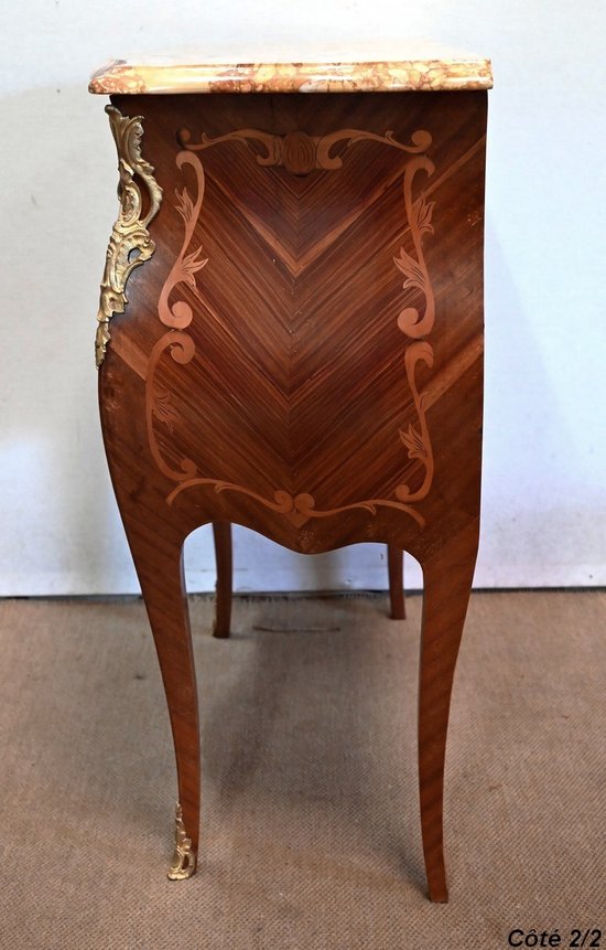 Commode Sauteuse en Acajou, style Transition Louis XIV / Louis XV – Début XXe