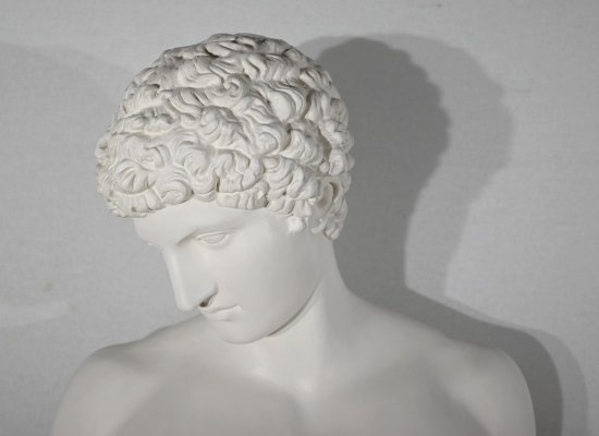 Busto di Antinoüs su colonna - Fine XIX secolo