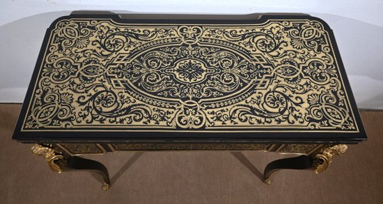 Consolle in legno di pero annerito, periodo Napoleone III - Metà del XIX secolo