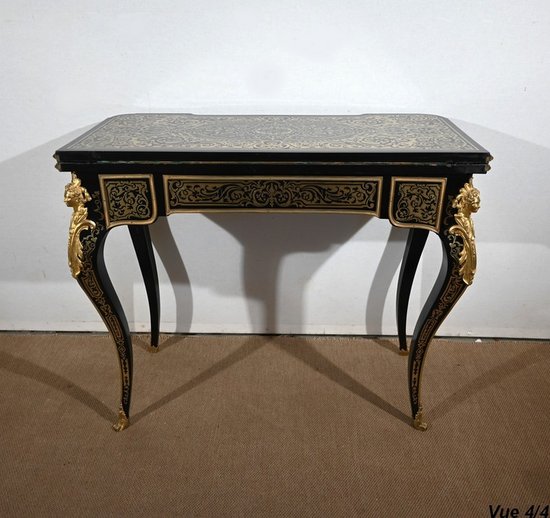 Consolle in legno di pero annerito, periodo Napoleone III - Metà del XIX secolo