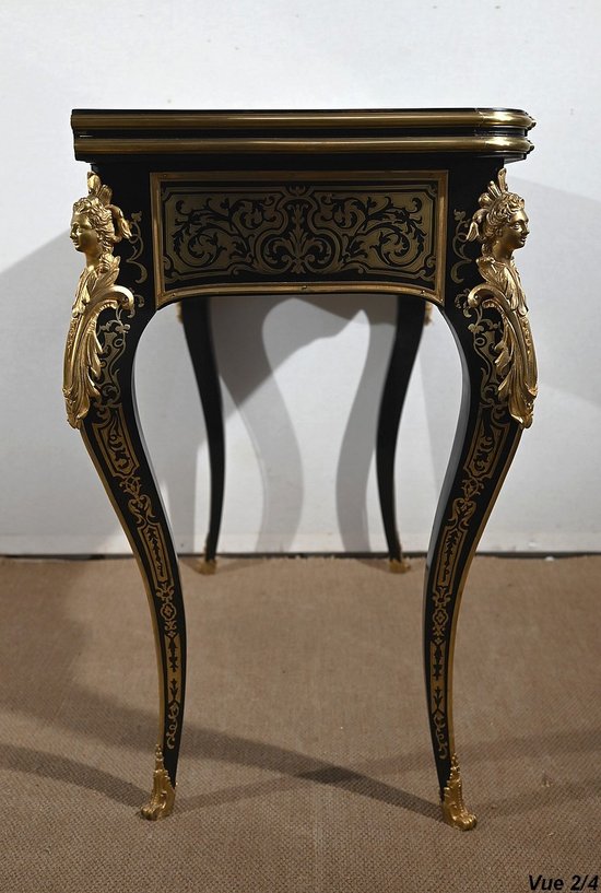 Consolle in legno di pero annerito, periodo Napoleone III - Metà del XIX secolo