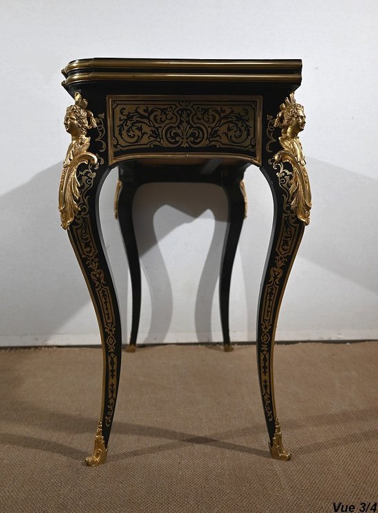 Consolle in legno di pero annerito, periodo Napoleone III - Metà del XIX secolo