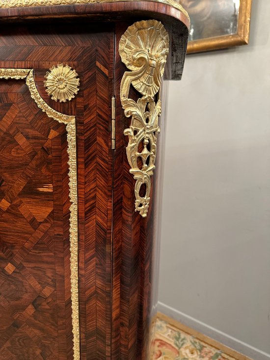 Etienne Doirat, Attributed to, Small Regency Marquetry Cabinet (1715 - 1723)