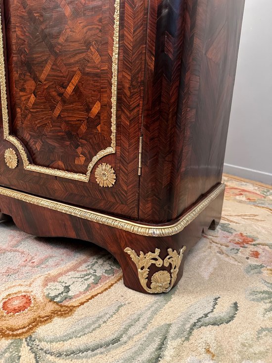 Etienne Doirat, Attributed to, Small Regency Marquetry Cabinet (1715 - 1723)