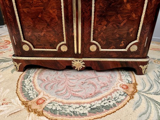 Etienne Doirat, Attributed to, Small Regency Marquetry Cabinet (1715 - 1723)