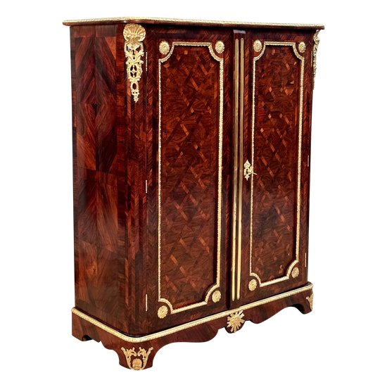Etienne Doirat, Attributed to, Small Regency Marquetry Cabinet (1715 - 1723)