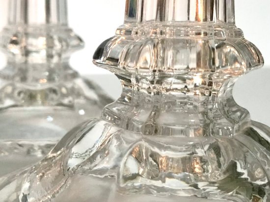Baccarat crystal candlesticks signed XIXth century