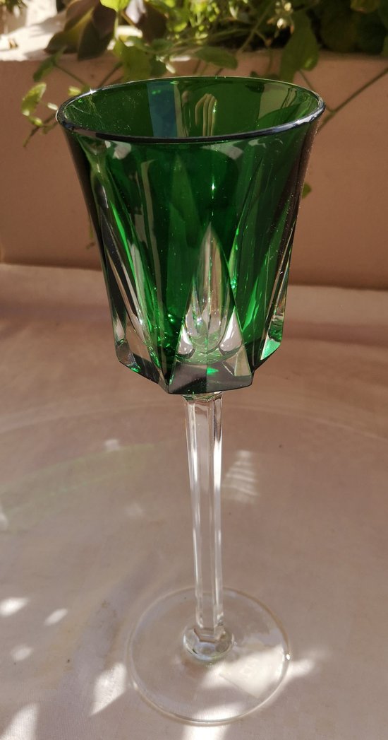 4 große Weißwein- / Römergläser in Doppelkristall, Modell Ségovie Sèvres