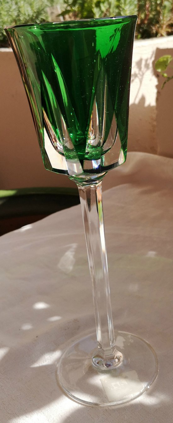 4 große Weißwein- / Römergläser in Doppelkristall, Modell Ségovie Sèvres