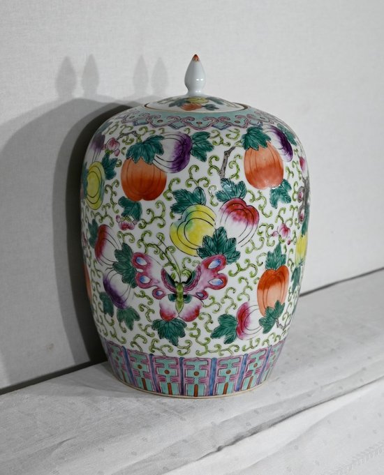 Important Chinese Porcelain Vase with Lid - Early XXth century