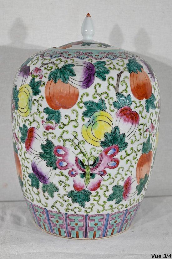 Important Chinese Porcelain Vase with Lid - Early XXth century