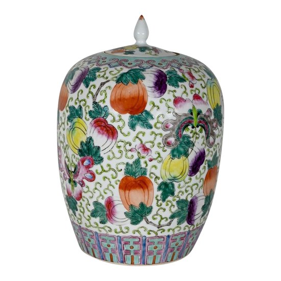 Important Chinese Porcelain Vase with Lid - Early XXth century