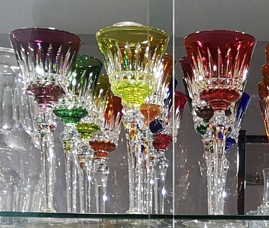  6 Weißweingläser, sogenannte „Rohmer“, Modell „Buckingham“, aus Baccarat-Kristall