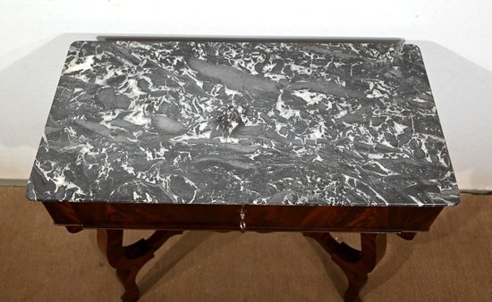Console da lavoro in mogano, periodo di restauro - inizio XIX secolo