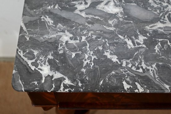 Console da lavoro in mogano, periodo di restauro - inizio XIX secolo