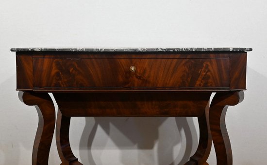 Console da lavoro in mogano, periodo di restauro - inizio XIX secolo