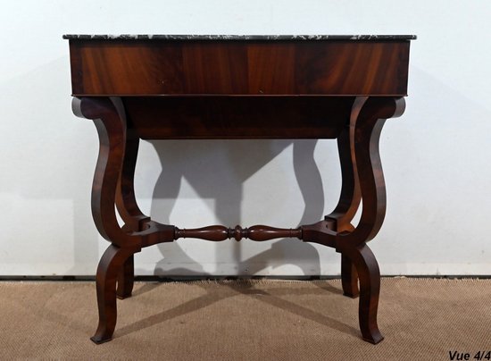 Console da lavoro in mogano, periodo di restauro - inizio XIX secolo