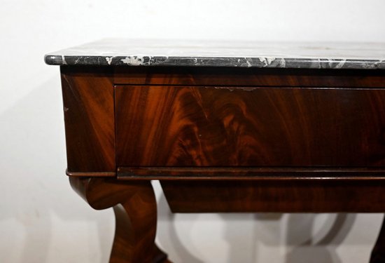 Console da lavoro in mogano, periodo di restauro - inizio XIX secolo