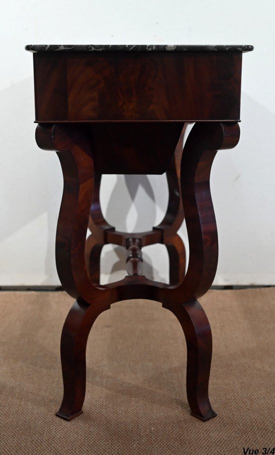Console da lavoro in mogano, periodo di restauro - inizio XIX secolo
