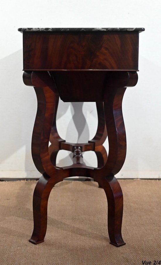 Console da lavoro in mogano, periodo di restauro - inizio XIX secolo