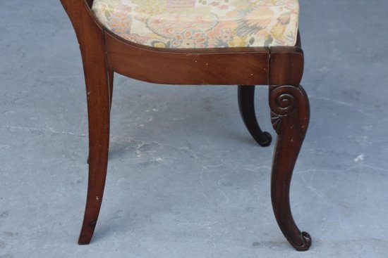 Salon à Crosse d'époque Restauration En Acajou 10pcs             