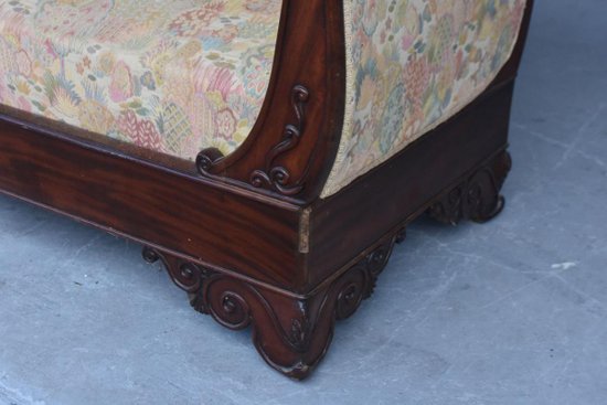 Salon à Crosse d'époque Restauration En Acajou 10pcs             