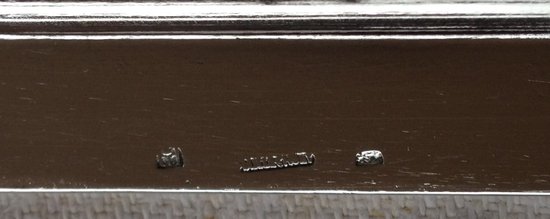 Rectangular tray with silver metal handles Orfèvre Félix Frères (Toulouse)