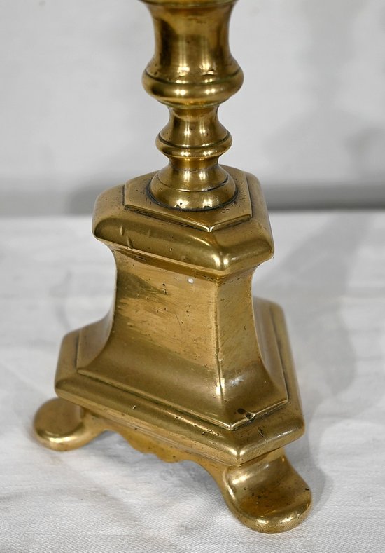 Coppia di portacandele in bronzo dorato - metà del XIX secolo