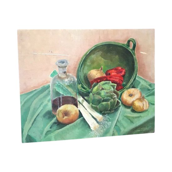 Nature Morte, Huile Sur Panneau